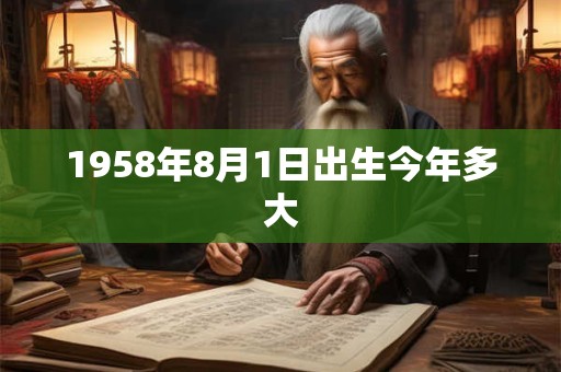 1958年8月1日出生今年多大