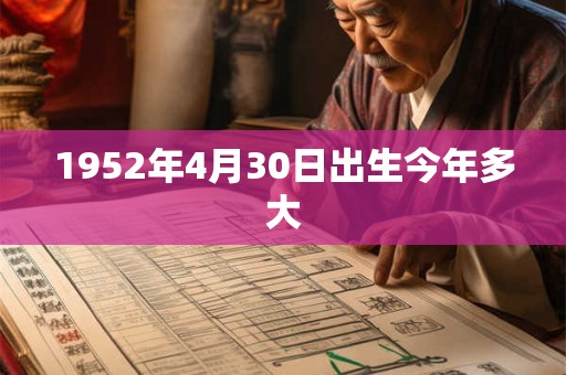 1952年4月30日出生今年多大