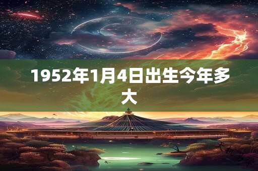 1952年1月4日出生今年多大