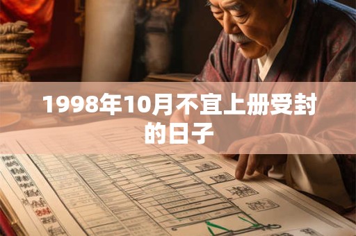 1998年10月不宜上册受封的日子