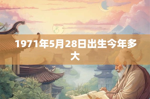 1971年5月28日出生今年多大