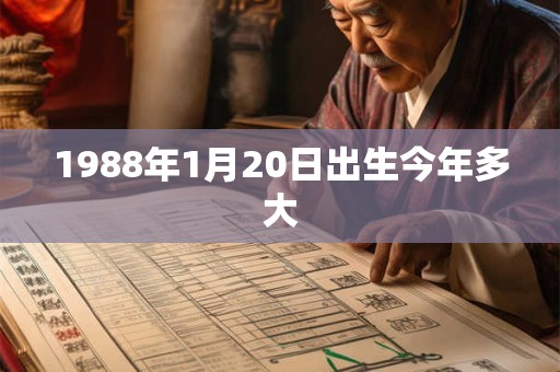 1988年1月20日出生今年多大