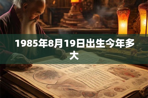 1985年8月19日出生今年多大