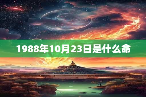 1988年10月23日是什么命