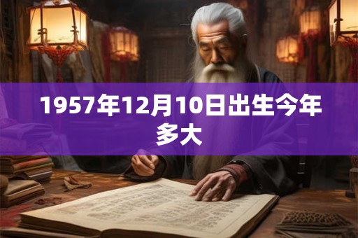 1957年12月10日出生今年多大