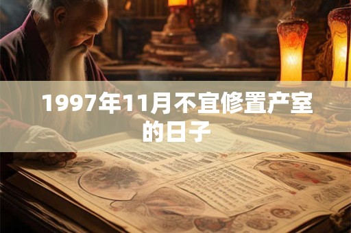 1997年11月不宜修置产室的日子