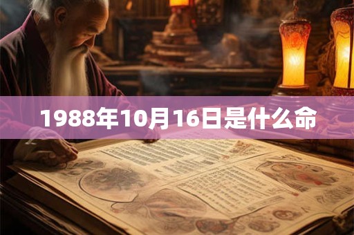 1988年10月16日是什么命