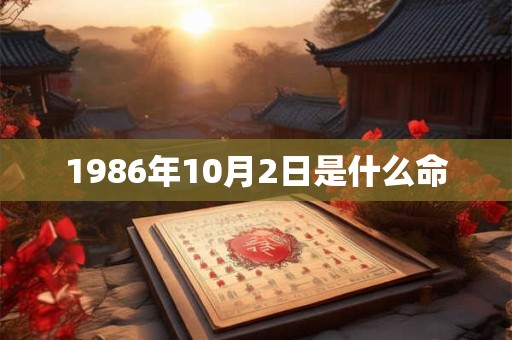 1986年10月2日是什么命