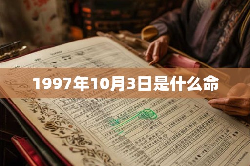 1997年10月3日是什么命
