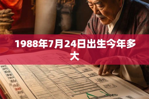 1988年7月24日出生今年多大