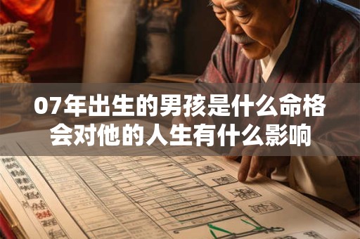 07年出生的男孩是什么命格会对他的人生有什么影响