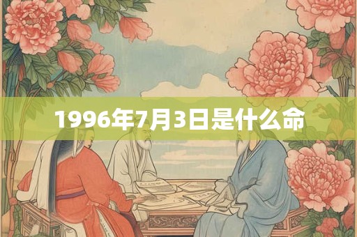 1996年7月3日是什么命