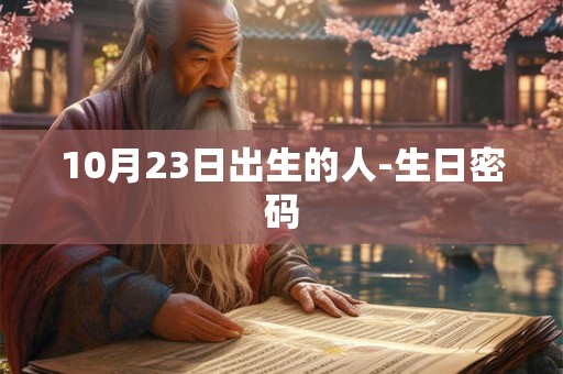 10月23日出生的人-生日密码