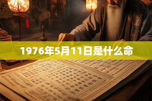 1976年5月11日是什么命