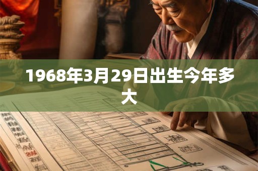 1968年3月29日出生今年多大