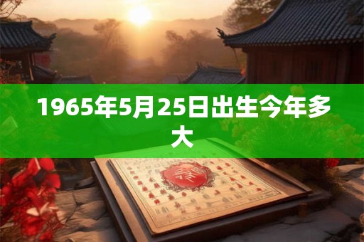 1965年5月25日出生今年多大