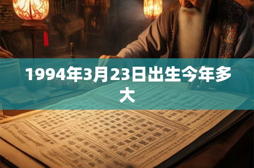 1994年3月23日出生今年多大