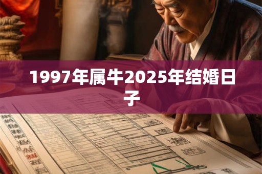 1997年属牛2025年结婚日子