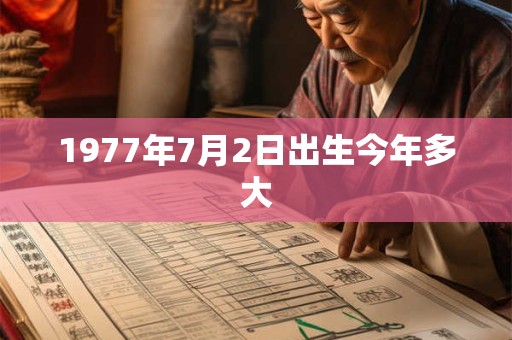 1977年7月2日出生今年多大