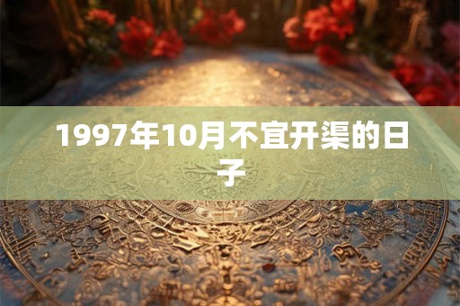 1997年10月不宜开渠的日子