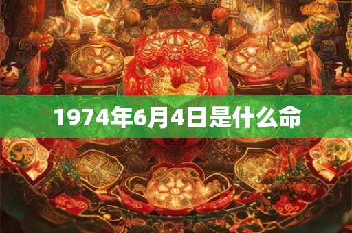 1974年6月4日是什么命