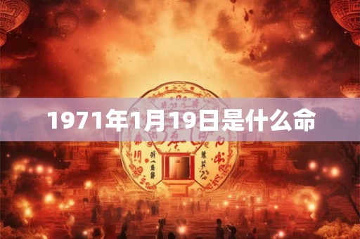 1971年1月19日是什么命