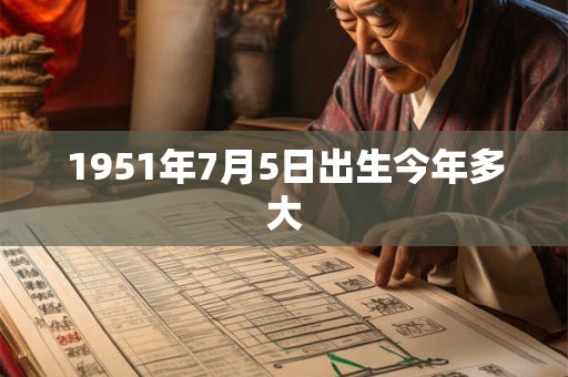 1951年7月5日出生今年多大