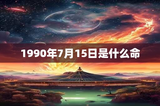 1990年7月15日是什么命