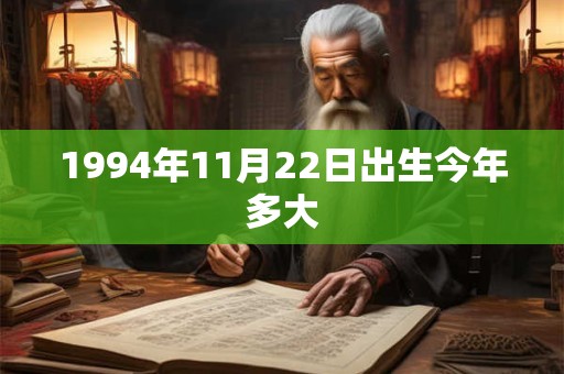 1994年11月22日出生今年多大