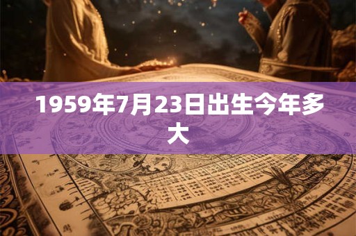 1959年7月23日出生今年多大