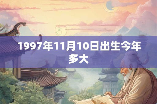 1997年11月10日出生今年多大