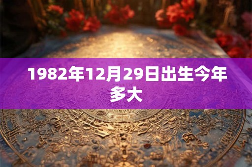 1982年12月29日出生今年多大