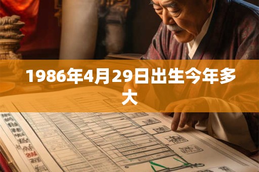 1986年4月29日出生今年多大