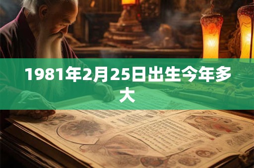 1981年2月25日出生今年多大