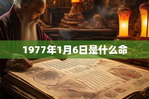 1977年1月6日是什么命