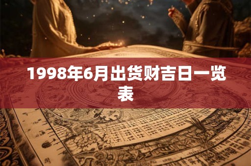 1998年6月出货财吉日一览表