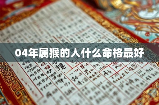 04年属猴的人什么命格最好