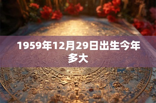 1959年12月29日出生今年多大