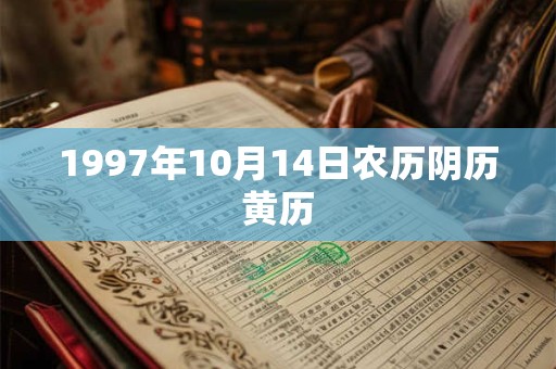 1997年10月14日农历阴历黄历