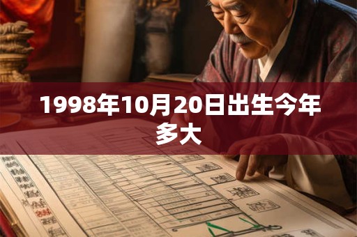 1998年10月20日出生今年多大