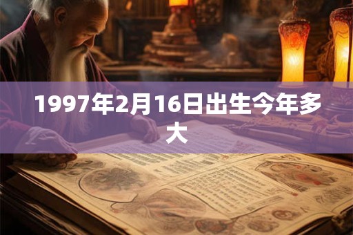 1997年2月16日出生今年多大