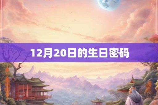 12月20日的生日密码