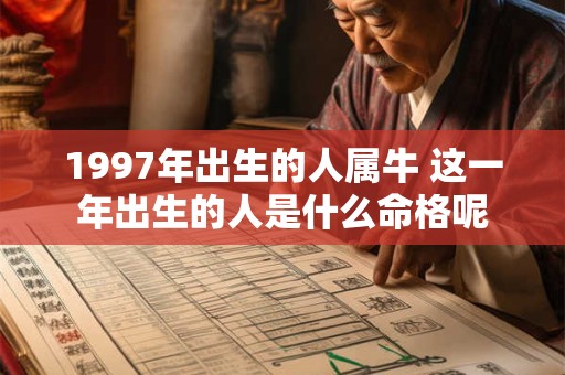 1997年出生的人属牛 这一年出生的人是什么命格呢