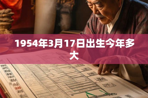 1954年3月17日出生今年多大