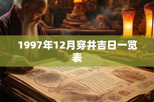 1997年12月穿井吉日一览表