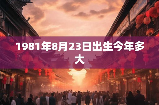 1981年8月23日出生今年多大