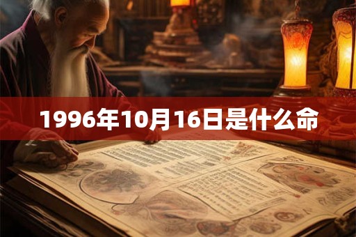 1996年10月16日是什么命
