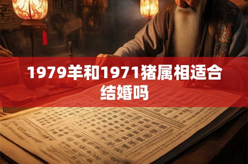 1979羊和1971猪属相适合结婚吗