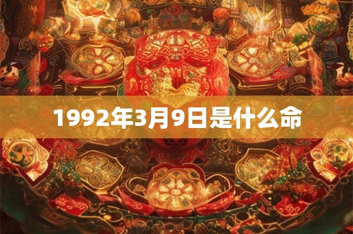 1992年3月9日是什么命