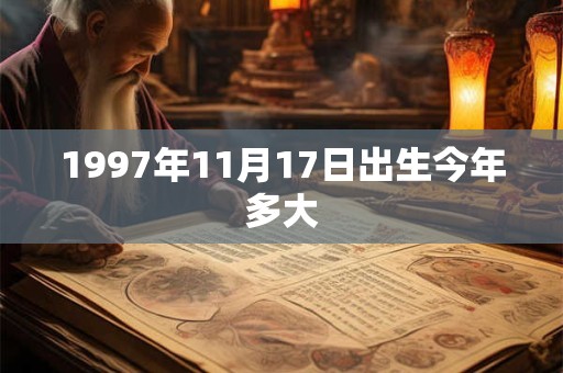 1997年11月17日出生今年多大